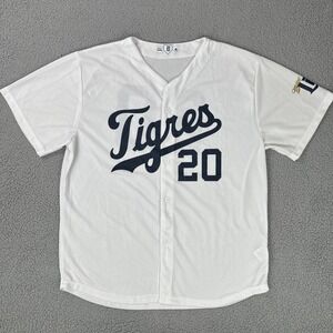 Detroit Tigers Fiesta Tigres Jersey #20 Promo Jersey Men 2XL White MLB
